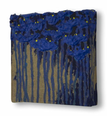 Schilderij Blauwe Bloemen, door Ragnar Madlener
